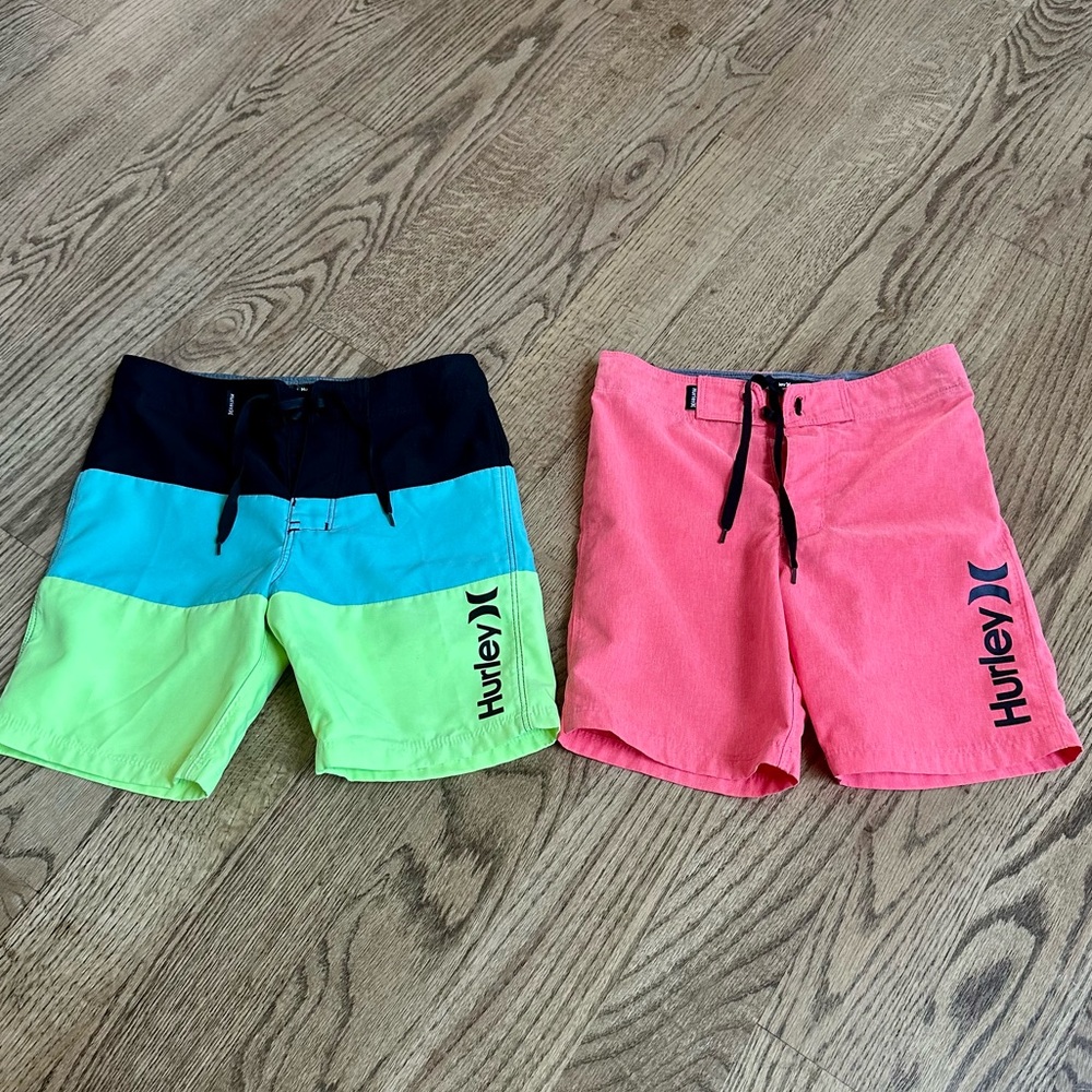 Hurley Kids Multicolor and Red Board Shorts